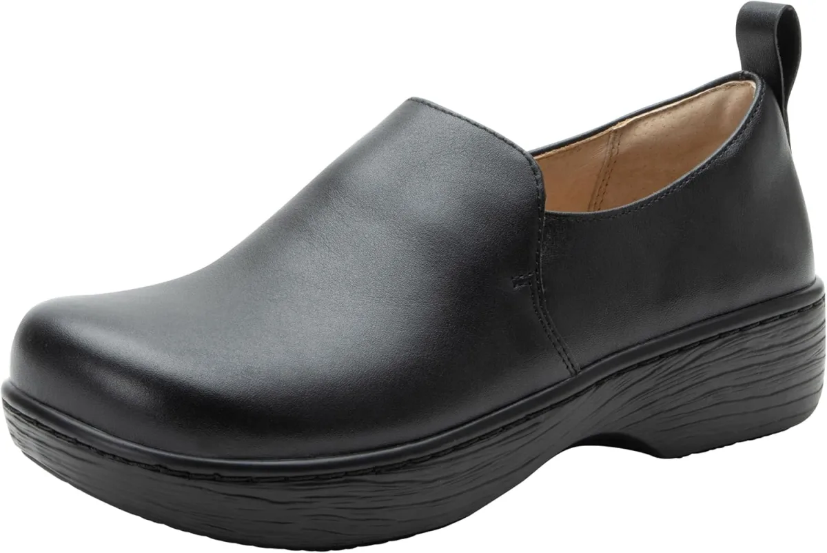Alegria Women's Origin Orygin Wood Grain Leather Slip On Clog — Genuine Leather clog