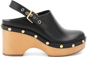 Women’s Leather Studded Clogs Clo...