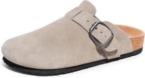 FITORY Mens Suede Clogs with Arch S...