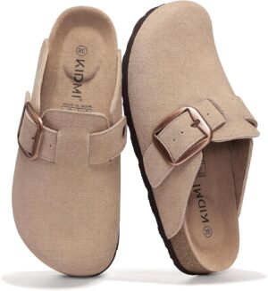 KIDMI Genuine Suede Clogs for Women...