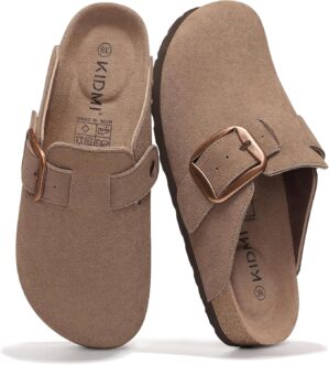 KIDMI Genuine Suede Clogs for Women...