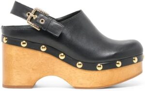 Women’s Leather Studded Clogs Clo...