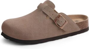 Genuine Suede Clogs for Women Men S...