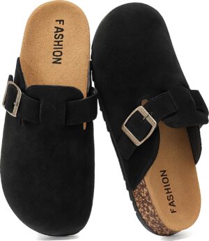 Women’s Suede Clogs Mens Leat...