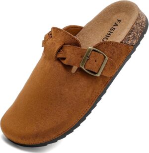 Women’s Suede Clogs Mens Leat...