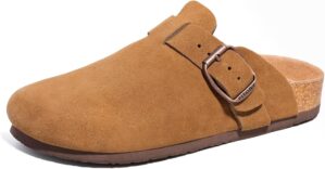 FITORY Mens Suede Clogs with Arch S...