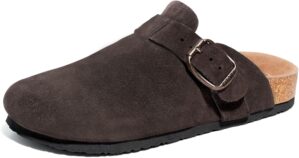 FITORY Mens Suede Clogs with Arch S...