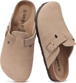 Genuine Suede Clogs for Women Men S...