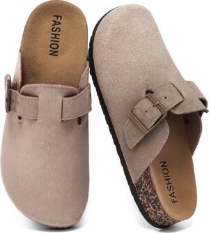 Women’s Suede Clogs Mens Leat...