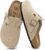 Women’s Suede Clogs Men’s Slip-On Mules Non-Slip Potato Shoes Arch Support Sandals with Adjustable Buckle for Indoor & Outdoor Use