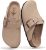 KIDMI Genuine Suede Clogs for Women Memory Foam Cork Footbed Potato Shoes Slip On Leather Mules with Big Buckle