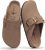 KIDMI Genuine Suede Clogs for Women Memory Foam Cork Footbed Potato Shoes Slip On Leather Mules with Big Buckle