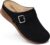 TEMOFON Clogs for Women Slip on Mules: Walking Comfortable, Non Slip, Closed Toe Sandals, Casual Summer Shoes Black Navy Brown Size 5-11