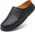 LCQL Men Breathable Slides Slipper Leather Mules and Clog Summer Outdoor Indoor Flat Loafers Size 7-12