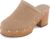 CUSHIONAIRE Women’s Guest Faux Wood Clog with Memory Foam Padding, Wide Widths Available