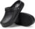 FitVille Wide Chef Clogs for Men Slip Resistant Kitchen Work Shoes Non-Slip for Food Service Waterproof with Arch Support