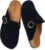 ZUSERIS Women’s Men’s Suede Clogs Wide Width Leather Mules Cork Footbed Sandals Slip on Comfort Potato Shoes with Arch Support