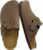 CUSHIONAIRE Hana Womens Clogs | Comfortable Vegan Suede Clogs for Women | Slip On Potato Shoes with Cork Footbed & Arch Support | Memory Foam, Wide Widths Available