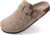KIDMI Genuine Suede Clogs for Women Cork Footbed Sandals Leather Mules Potato Shoes with Arch Support