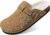 KIDMI Women’s Fur Lined Suede Clogs Fuzzy Cork Footbed Mules Slip On Winter Potato Shoes