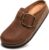 Premium Eco-Leather Women’s Clogs – Slip-Resistant Non-Skid Sole, Plush Memory Foam Insole, Lightweight & Comfortable, Versatile for Work, Casual, or Outdoor Occasions