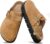 Genuine Leather Chunky Big Buckle Platform Benton Clogs for Women Memory Foam Arch Support Cork Footbed Potato Shoes Mules
