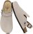 Suede Clogs for Women Leather Mules Adjustable Buckle with Comfort Cork Footbed and Arch Support