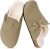 Womens Fur Lined Suede Clogs Mens Fuzzy Leather Mules Cork Footbed Slip On Winter Potato Shoes with Arch Support
